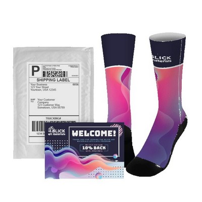 19" Dye-Sublimated Socks (Pair) Mailer Kit